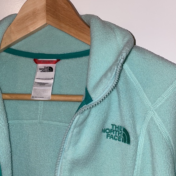 The North Face light mint green fleece full zip jacket, size small S - Picture 4 of 4